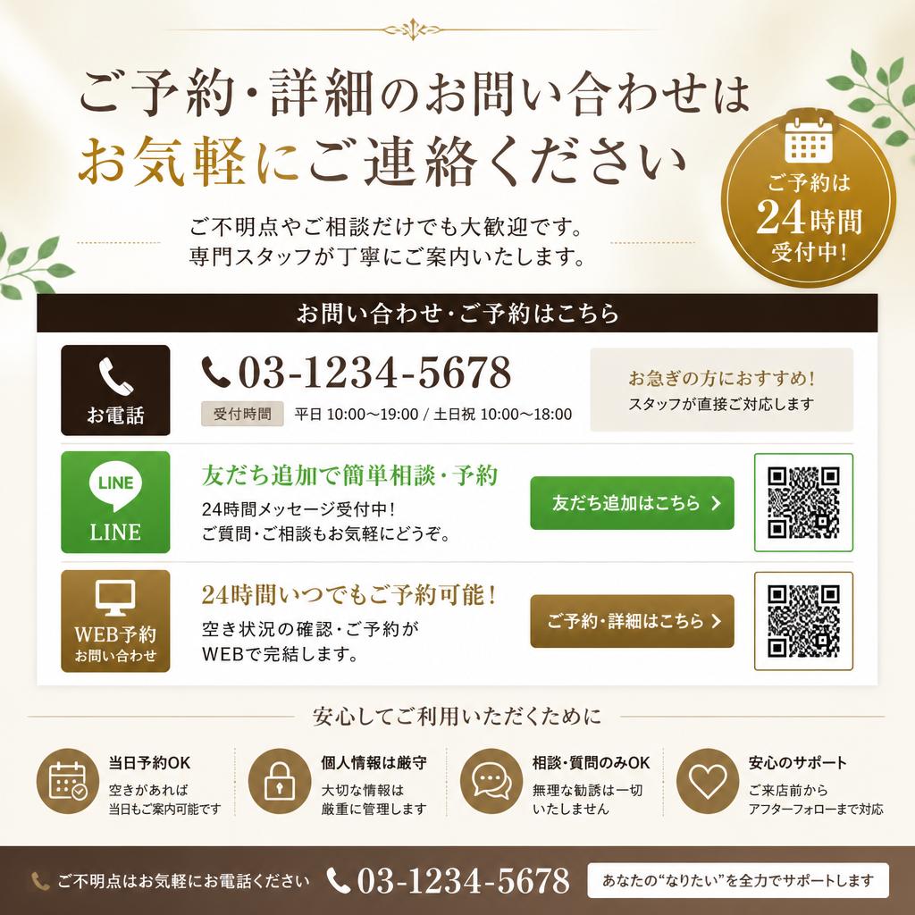 今すぐお問い合わせを！