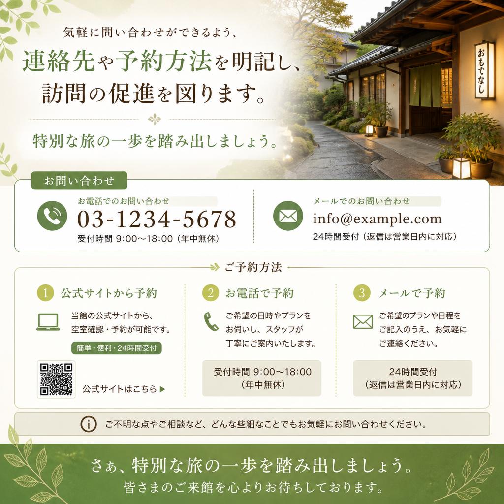 7. お問い合わせ・予約情報