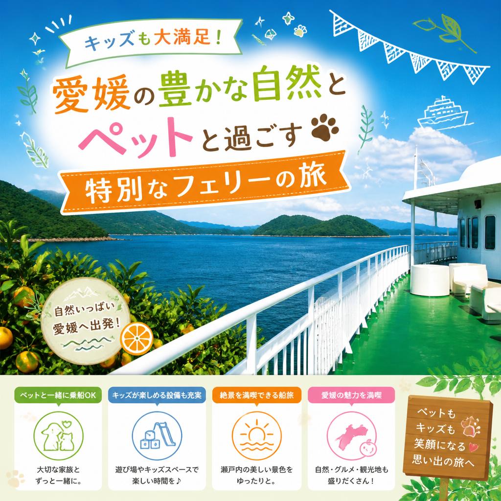 キッズも大満足！愛媛の豊かな自然とペットと過ごす特別なフェリーの旅