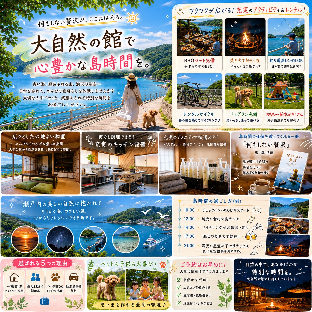 多彩な屋外アクティビティ