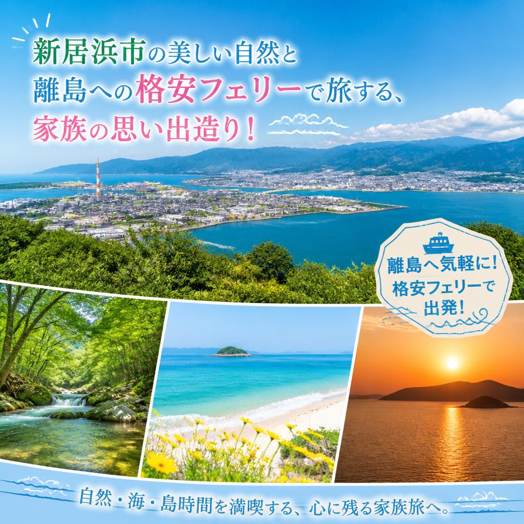 新居浜市の美しい自然と離島への格安フェリーで旅する、家族の思い出造り！