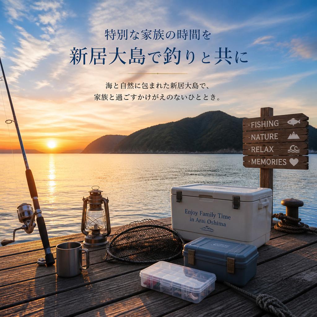 特別な家族の時間を新居大島で釣りと共に