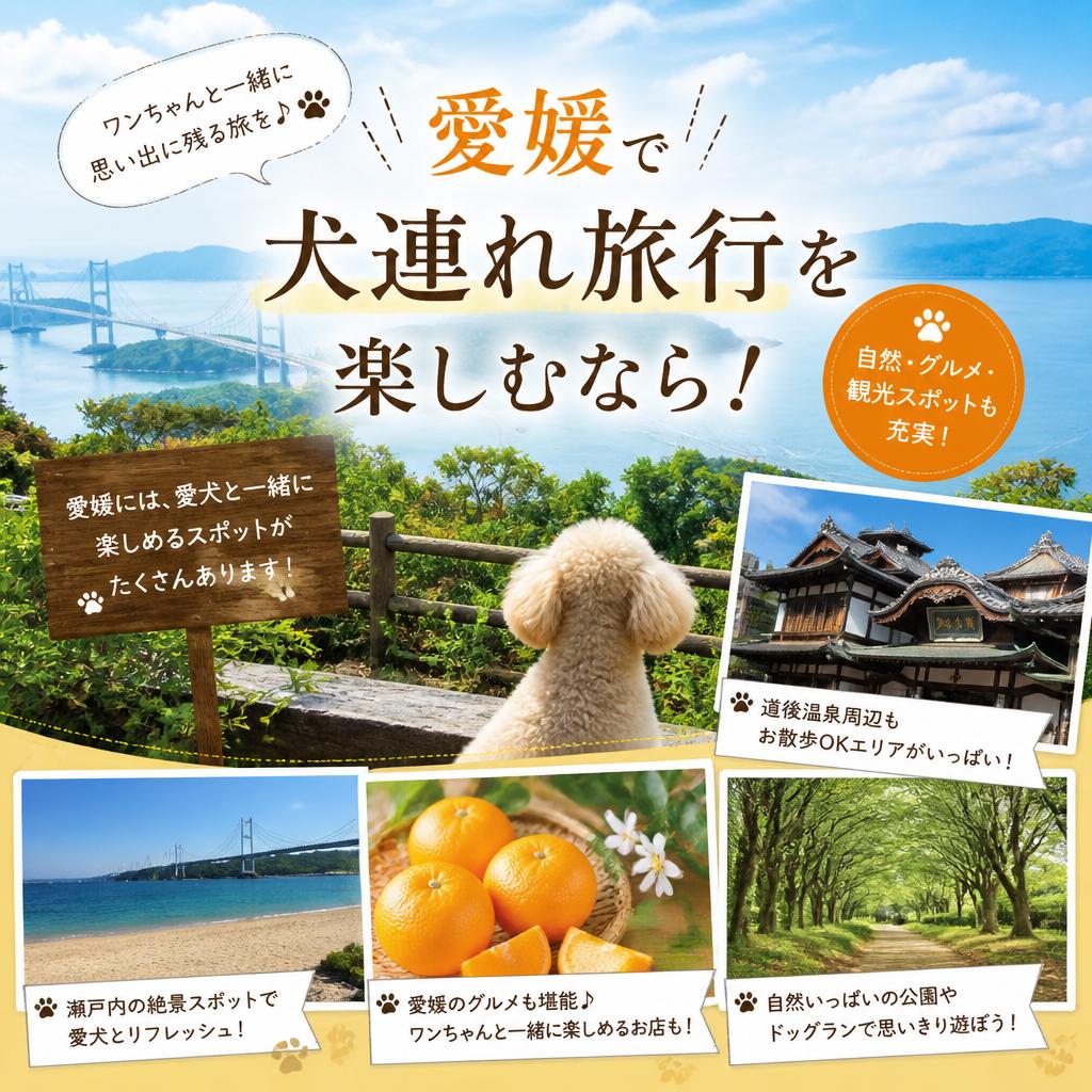 愛媛で犬連れ旅行を楽しむなら！