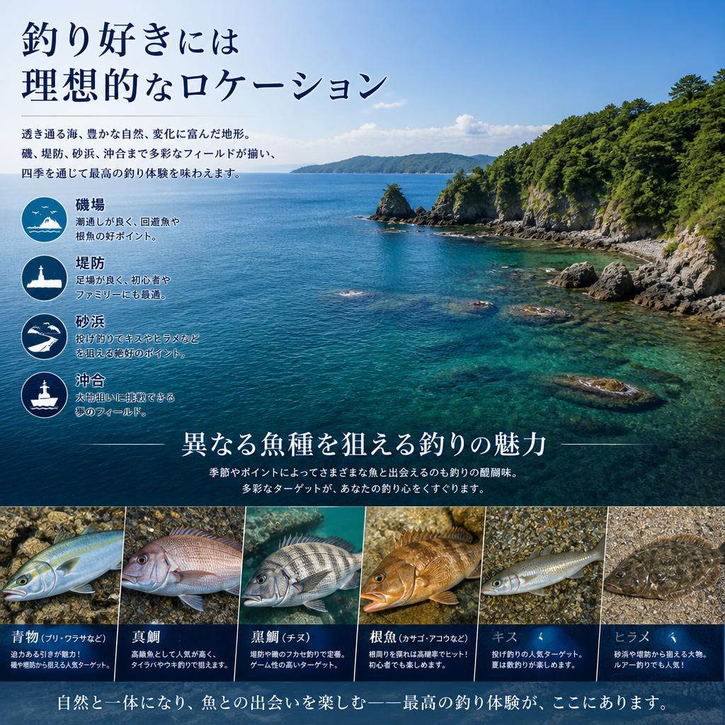 釣り好きにはたまらないロケーション