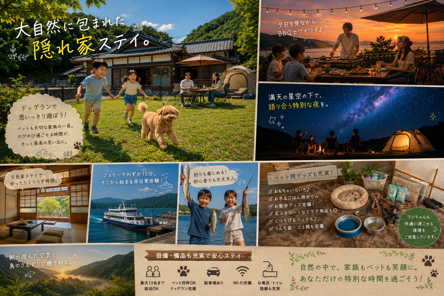 自然が魅力の大島のロケーション
