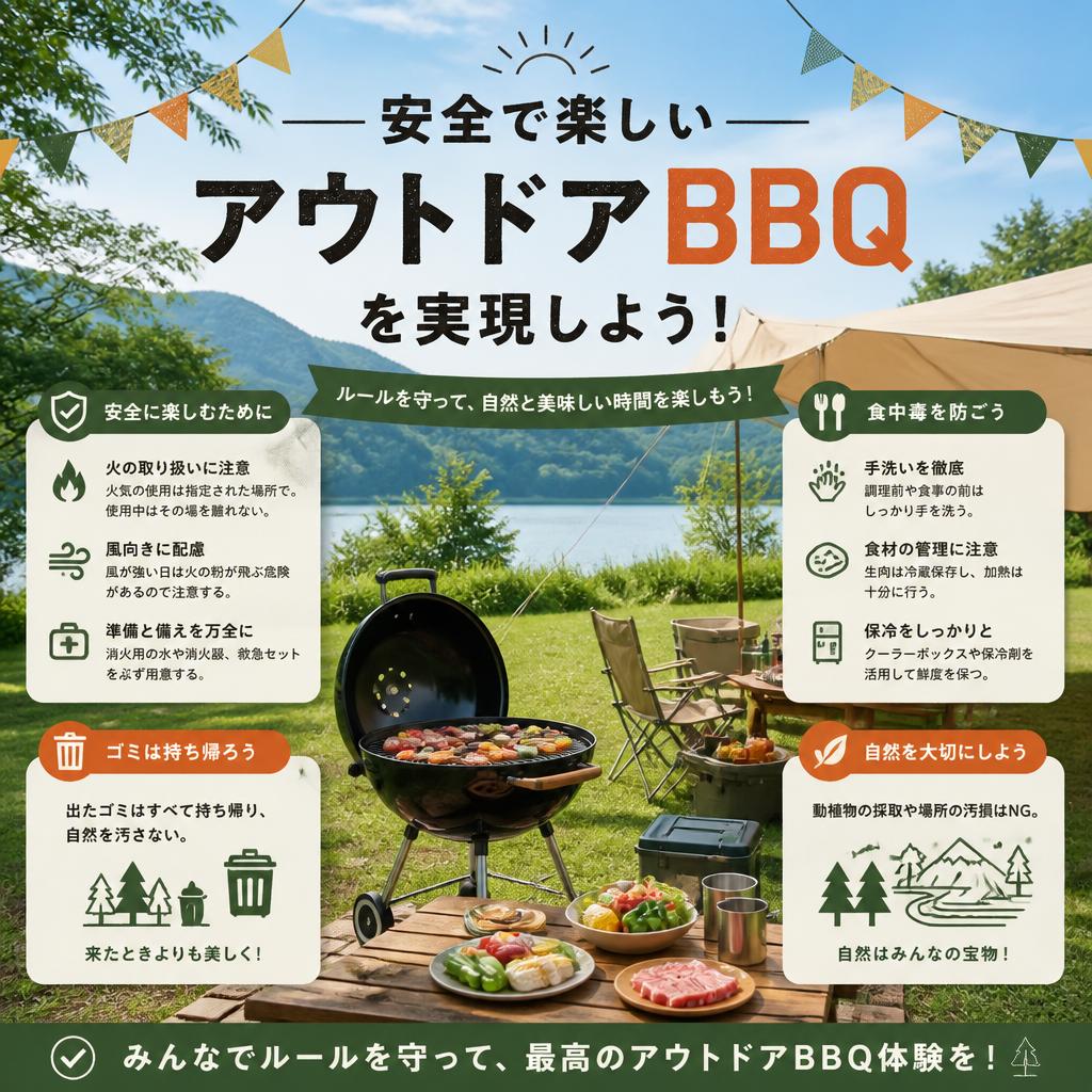安全で楽しいアウトドアBBQを実現しよう！