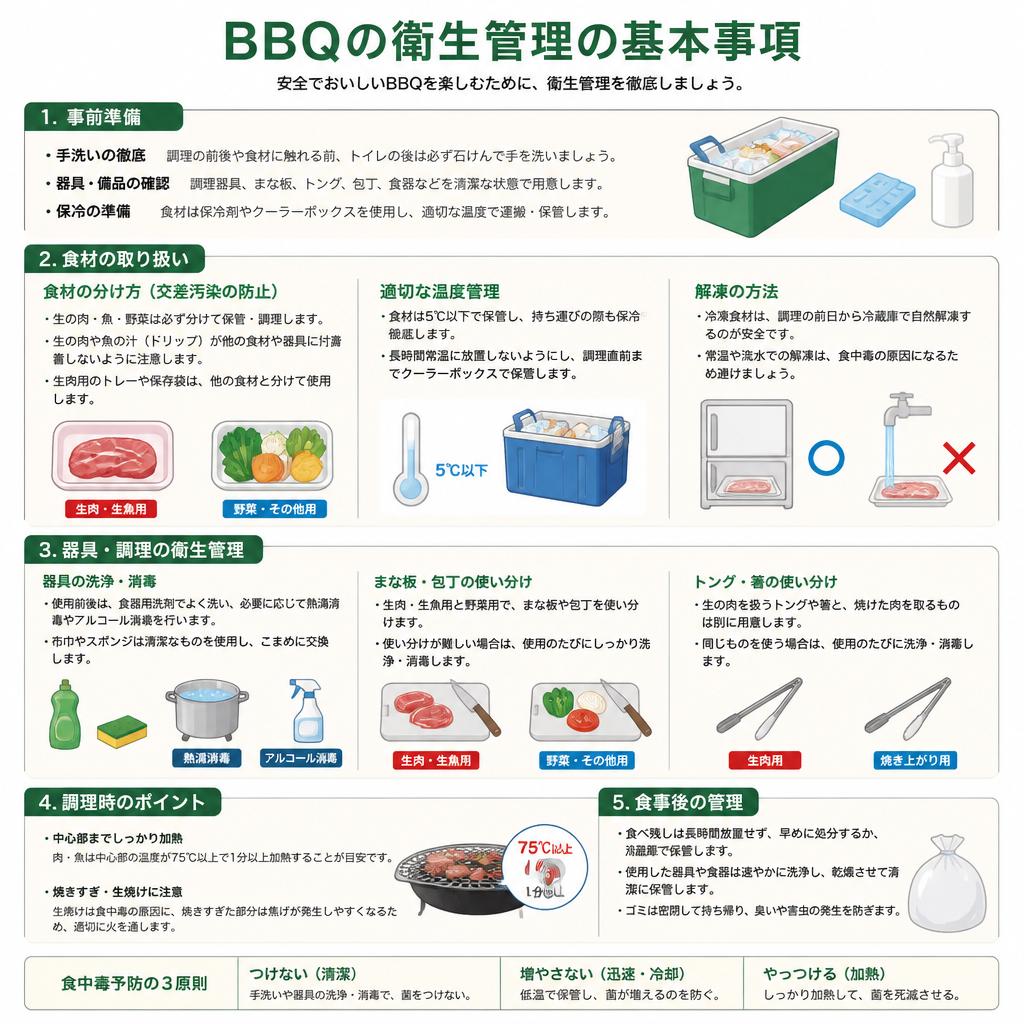 4. BBQのための衛生管理