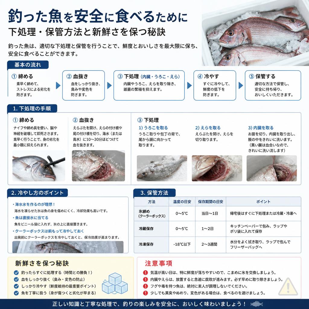 5. 釣った魚の下処理と保管方法