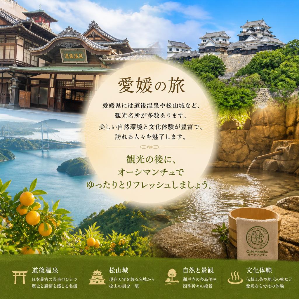 観光スポット満載の愛媛県