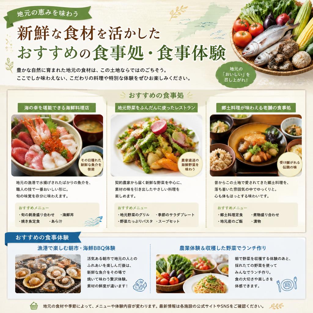 5. 新鮮な食材で楽しむ地元の味